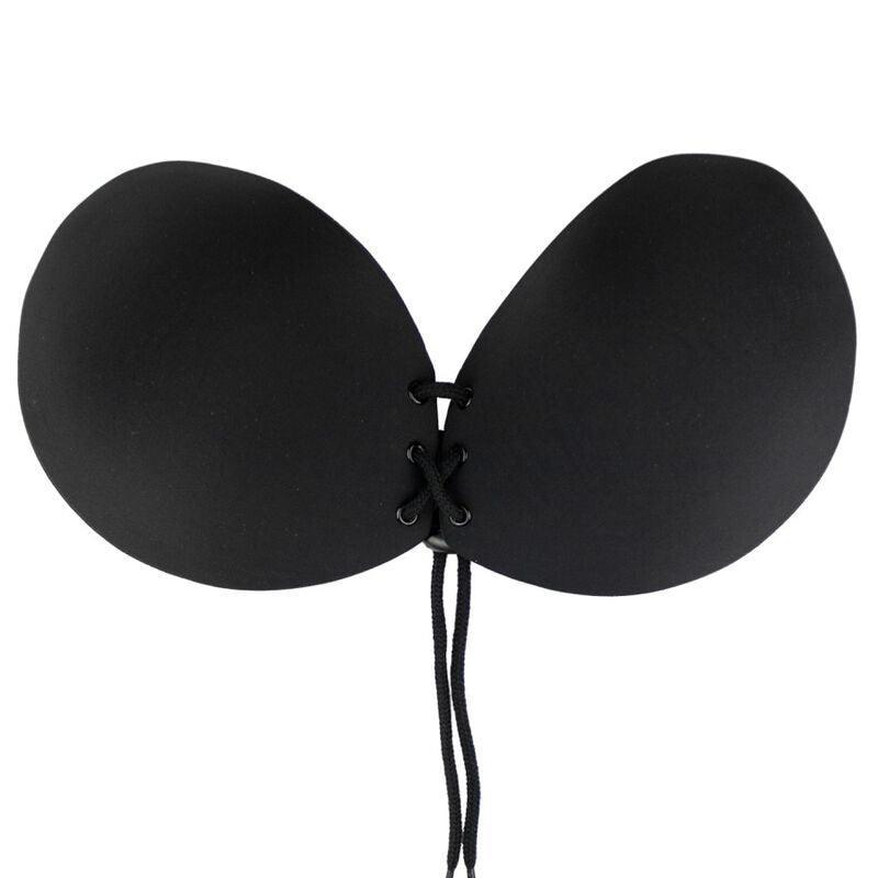 bye bra reggiseno adhesivo entrelazado nero coppa a