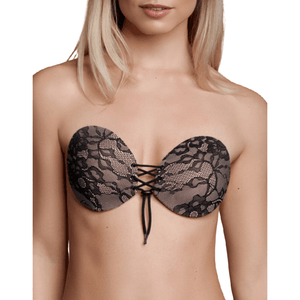 bye bra reggiseno adesivo intrecciato e ricamato coppa a