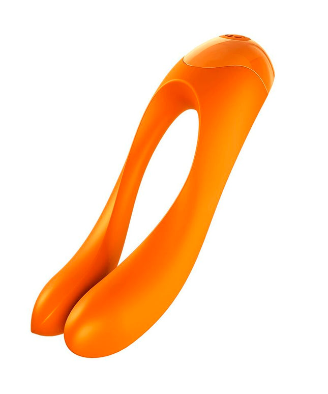 SATISFYER - VIBRATORE DA DITO CANDY CANE ARANCIONE