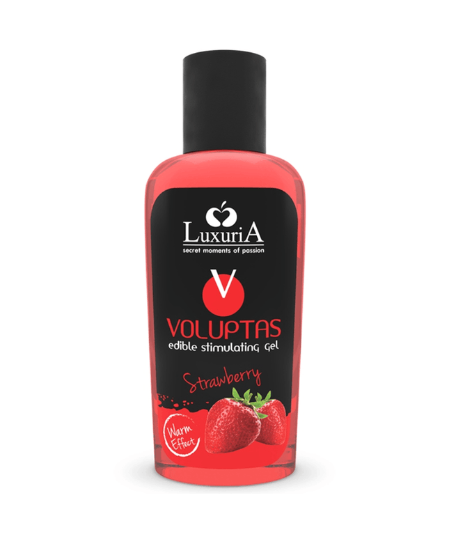 intimateline luxuria voluptas gel da massaggio alimentare effetto riscaldante fragola 100 ml