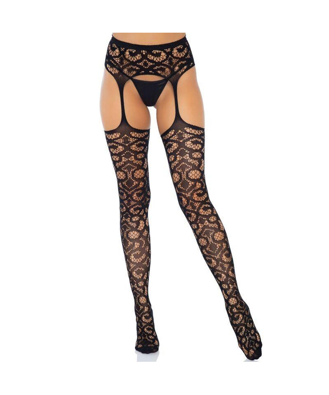 leg avenue calze con cinturino in pizzo a scorrimento taglia unica