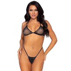 leg avenue top bikini a rete e g string taglia unica