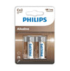 philips batterie alcaline c lr14 blister 2