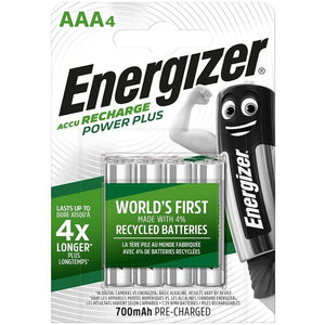 energizer batterie ricaricabili aaa4 blister 4