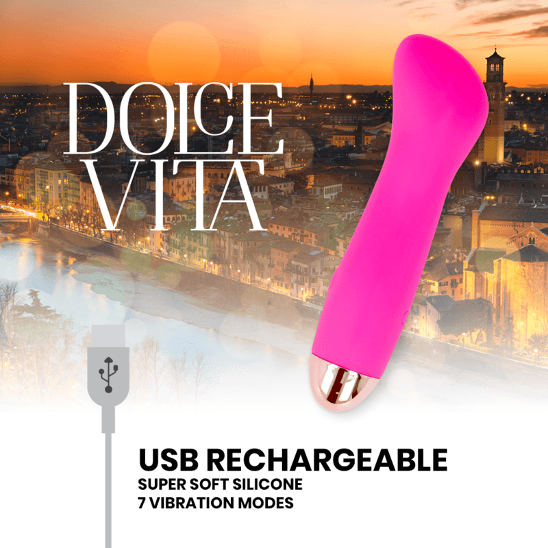 dolce vita vibratore ricaricabile one rosa 7 velocita