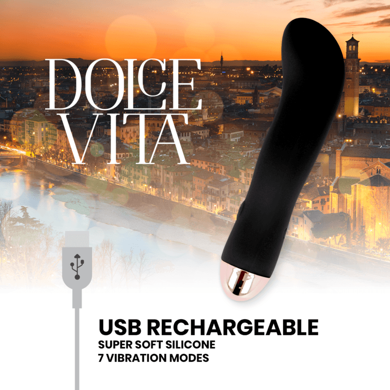 dolce vita vibratore ricaricabile due nero 7 velocita