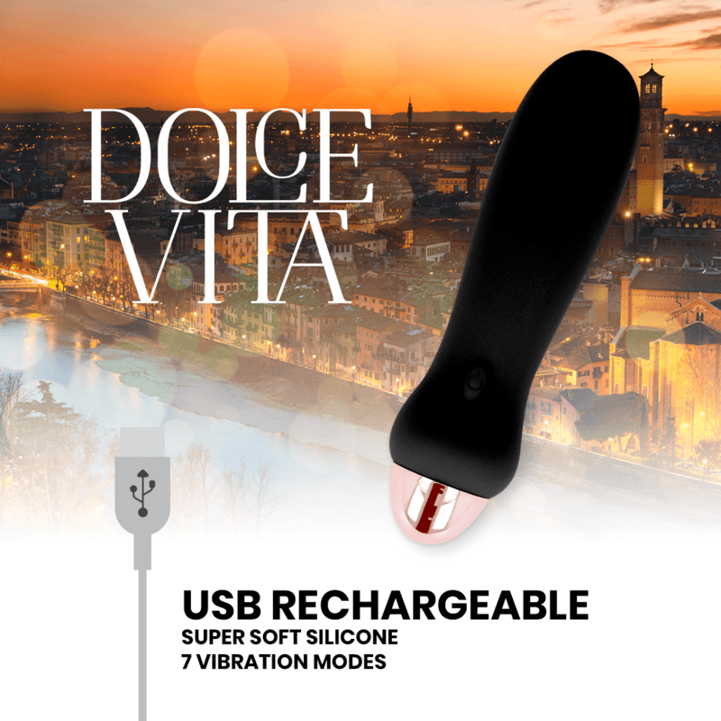 dolce vita vibratore ricaricabile cinque nero a 7 velocita