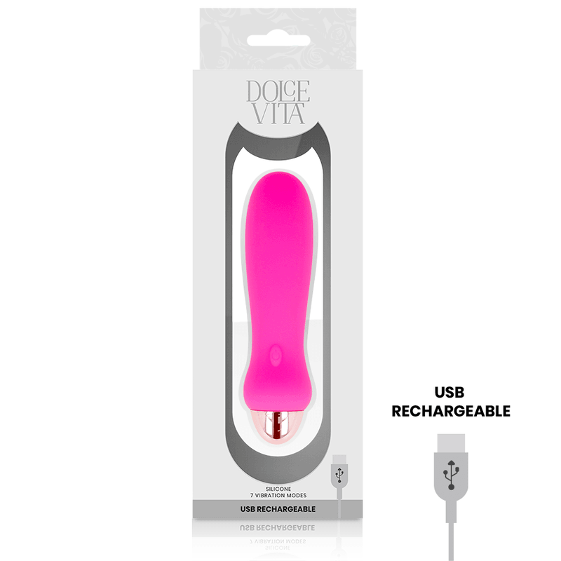 dolce vita vibratore ricaricabile cinque rosa 7 velocita