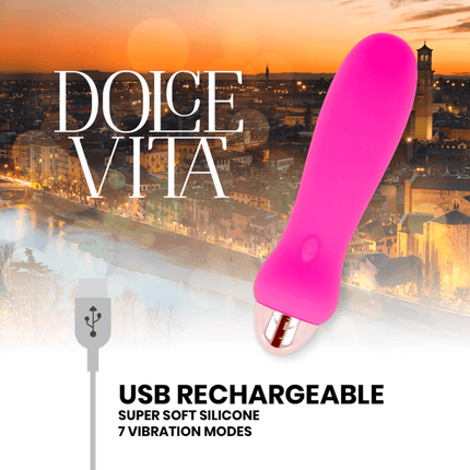 dolce vita vibratore ricaricabile cinque rosa 7 velocita