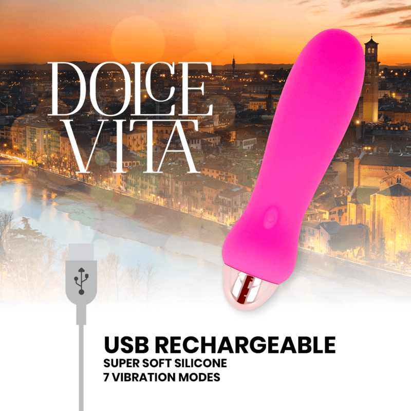 dolce vita vibratore ricaricabile cinque rosa 7 velocita