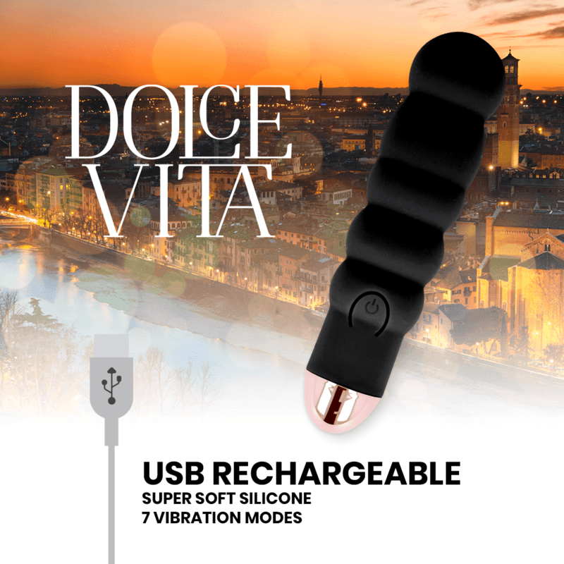 dolce vita vibratore ricaricabile sei nero 7 velocita