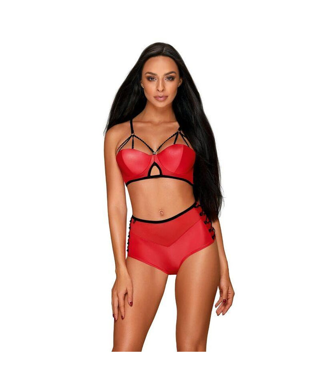 obsessive set in pelle due pezzi s m