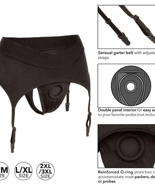 california exotics perizoma senza sfilatura con giarrettiera s m