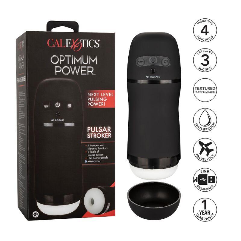 california exotics optimum power stroker funzioni vibrante e aspirante