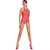 passion woman bs087 bodystocking rosso taglia unica