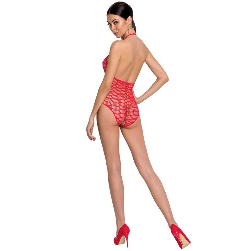 passion woman bs087 bodystocking rosso taglia unica