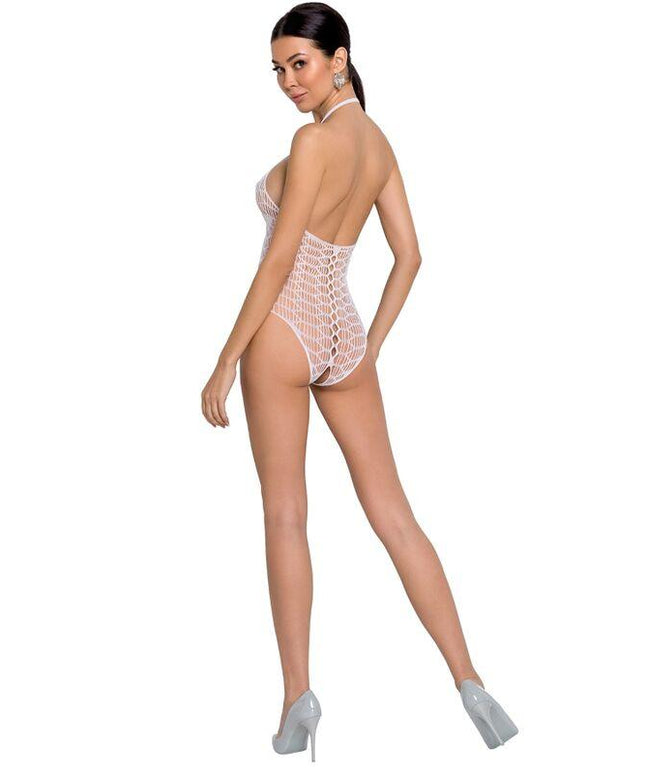 passion woman bs087 bodystocking bianco taglia unica