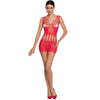 passion woman bs090 bodystocking rosso taglia unica