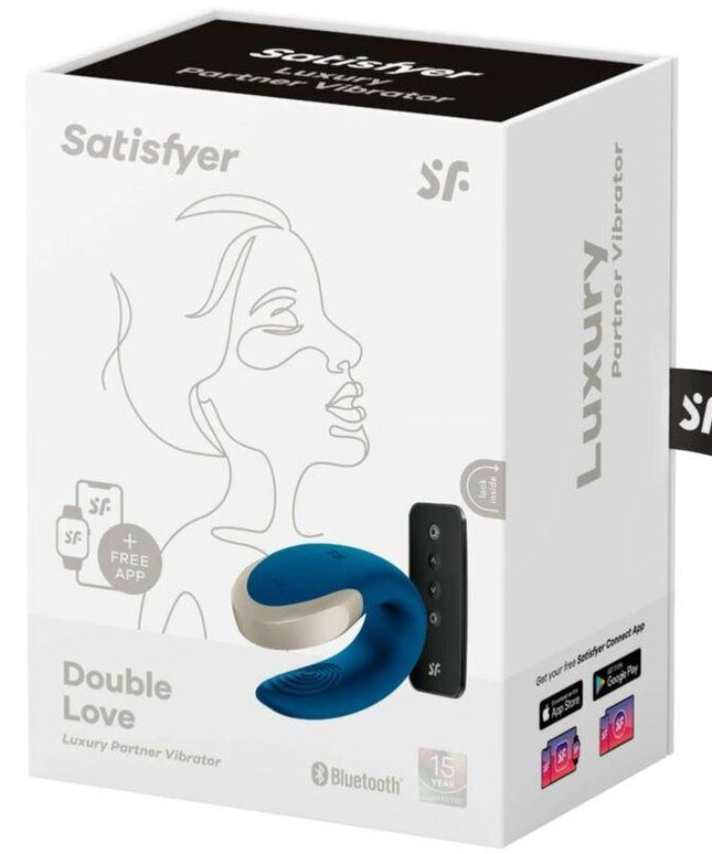 satisfyer vibratore double love partner di lusso blu