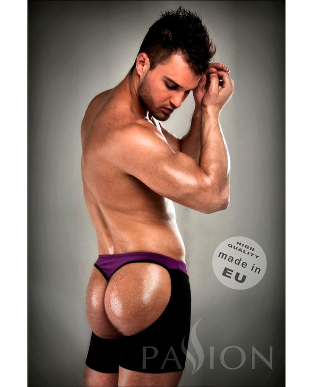 PASSION - BOXER 009 LILLA/NERO LINGERIE EROTICA S/M