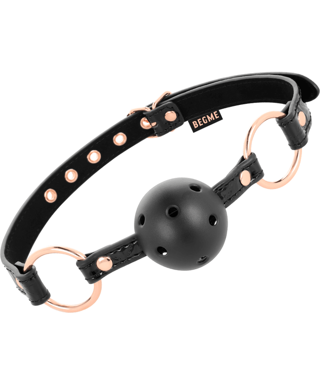 begme black edition ball gag vegan in pelle