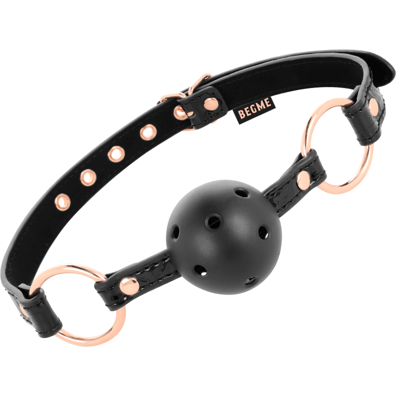 begme black edition ball gag vegan in pelle