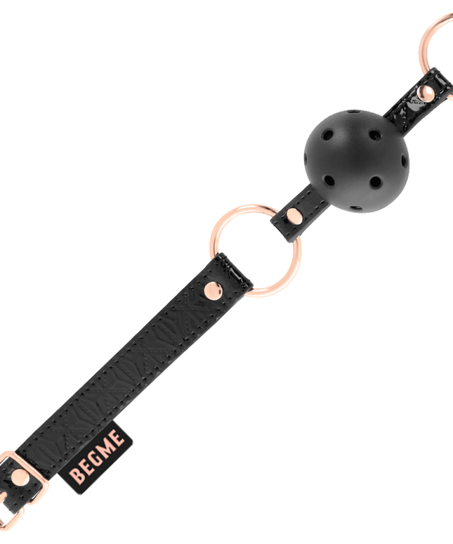 begme black edition ball gag vegan in pelle