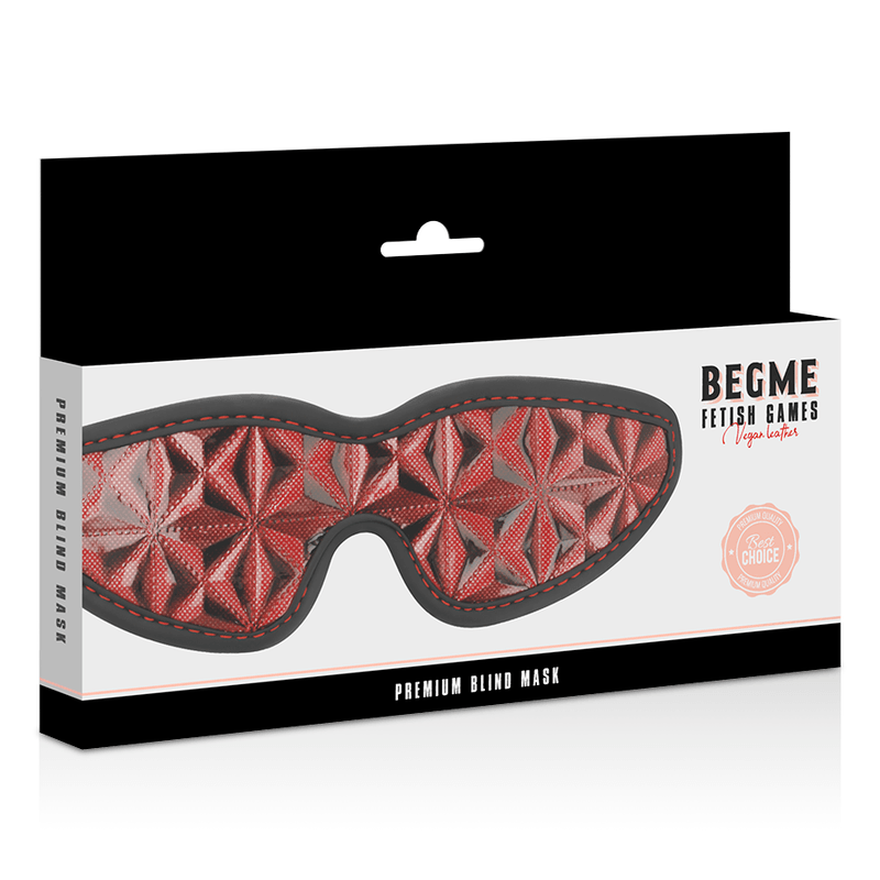 begme maschera cieca premium red edition con fodera in neoprene