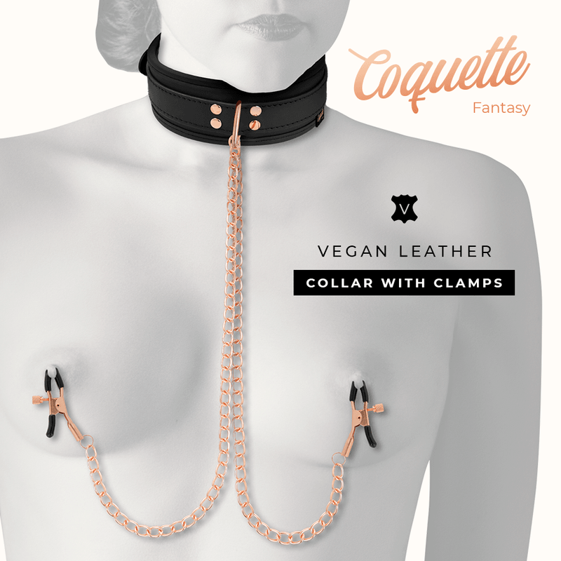 coquette chic desire collana con pinza per capezzoli fantasia con fodera in neoprene