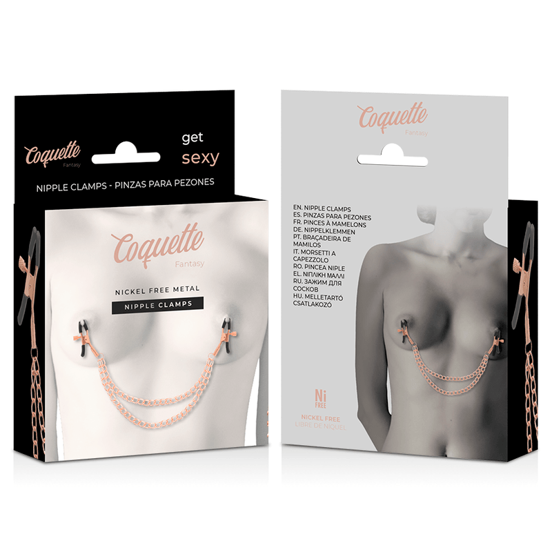 coquette chic desire clips per capezzoli in metallo fantasia con catena