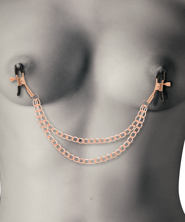 COQUETTE - CHIC DESIRE CLIPS PER CAPEZZOLI IN METALLO FANTASIA CON CATENA