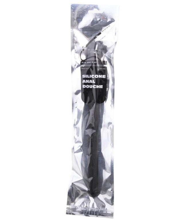 all black doccia anale rigata in silicone 27 cm