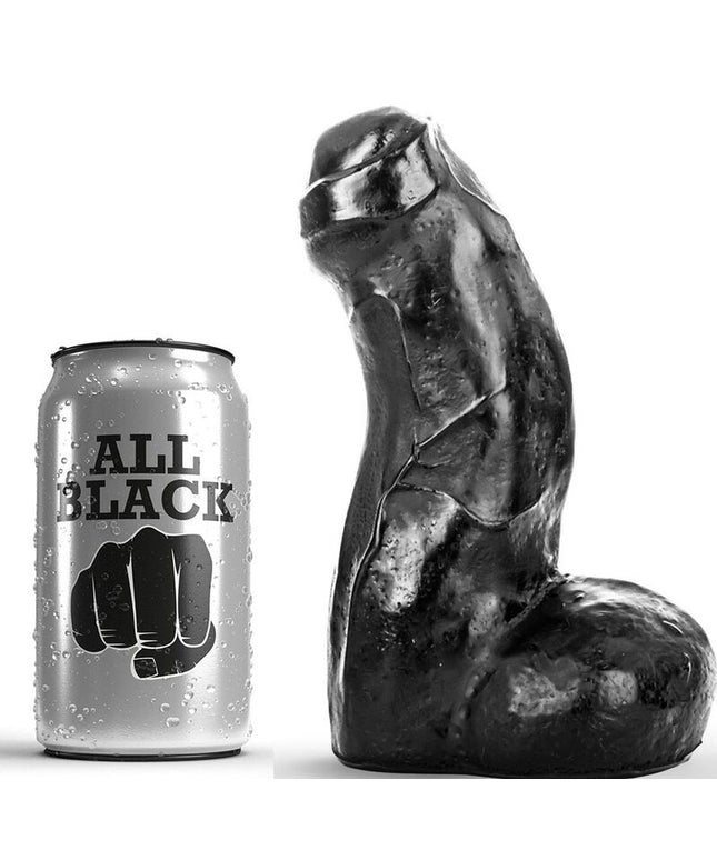 ALL BLACK - DONG NERO REALISTICO 17 CM