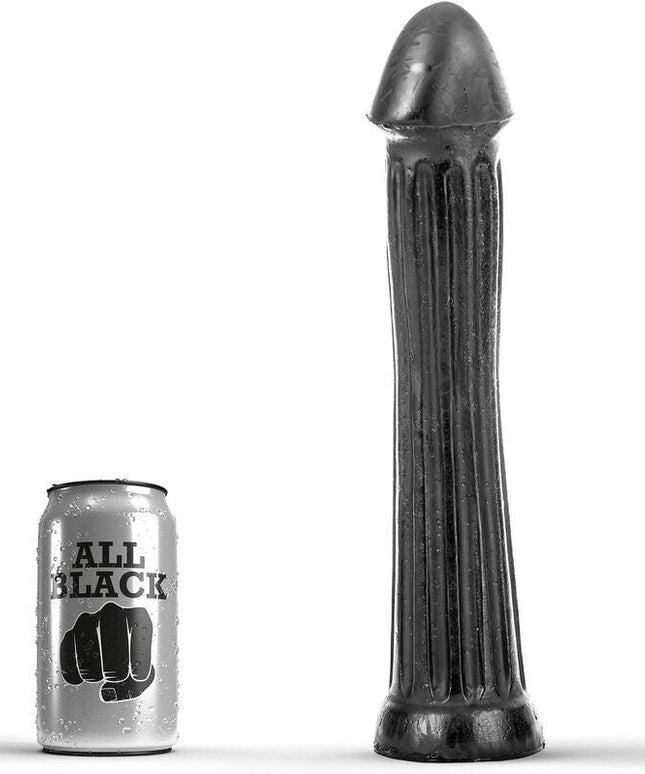 all black dildo con plug 31 cm