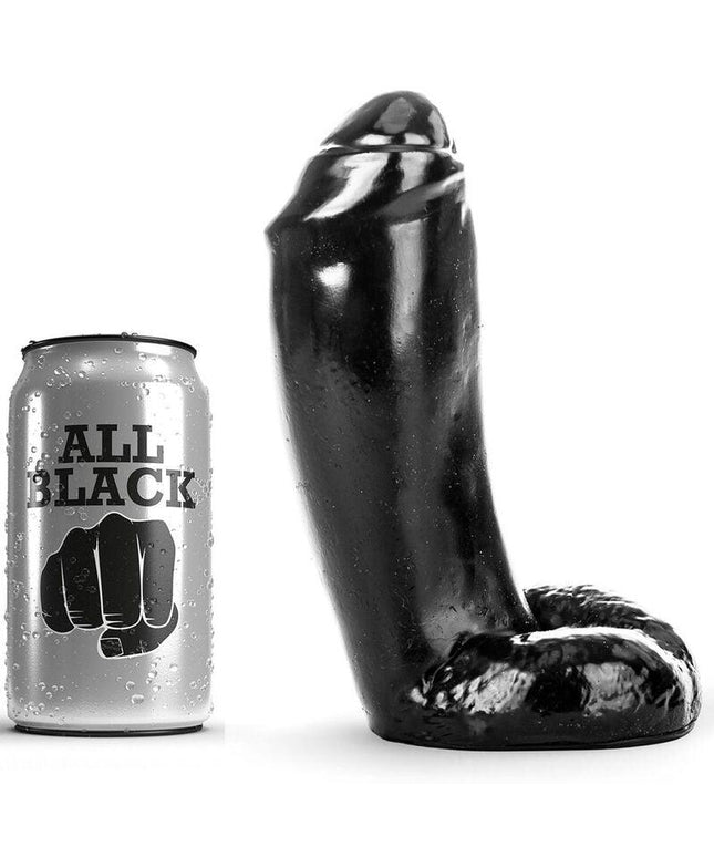 all black dildo realistico 18 cm