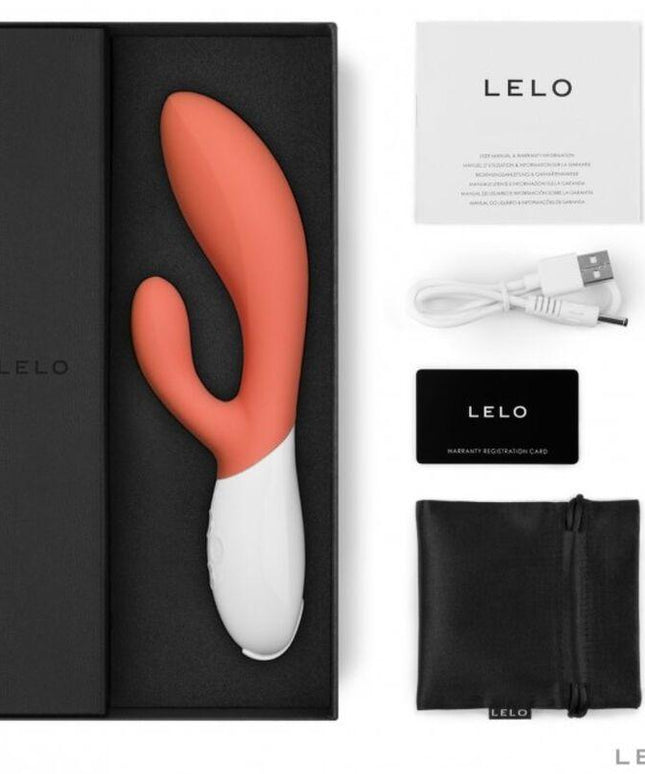 lelo ina 3 vibratore di lusso coniglio corallo