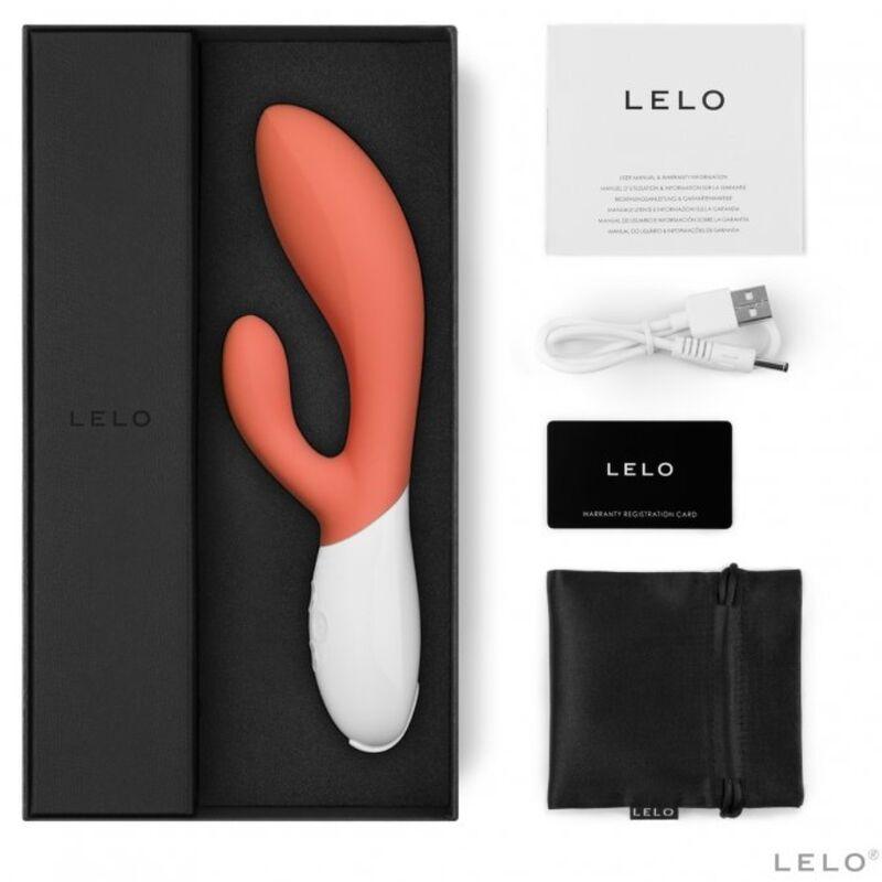 lelo ina 3 vibratore di lusso coniglio corallo