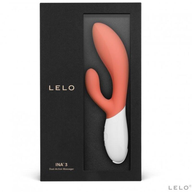 lelo ina 3 vibratore di lusso coniglio corallo