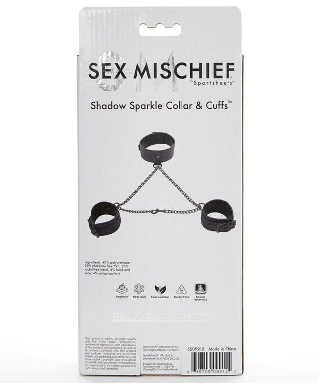 sex michief colletto e polsini shadow scintillanti