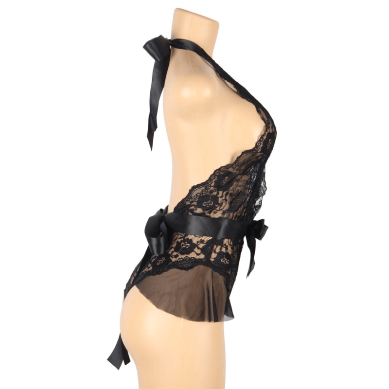 queen lingerie teddy basso in pizzo s m