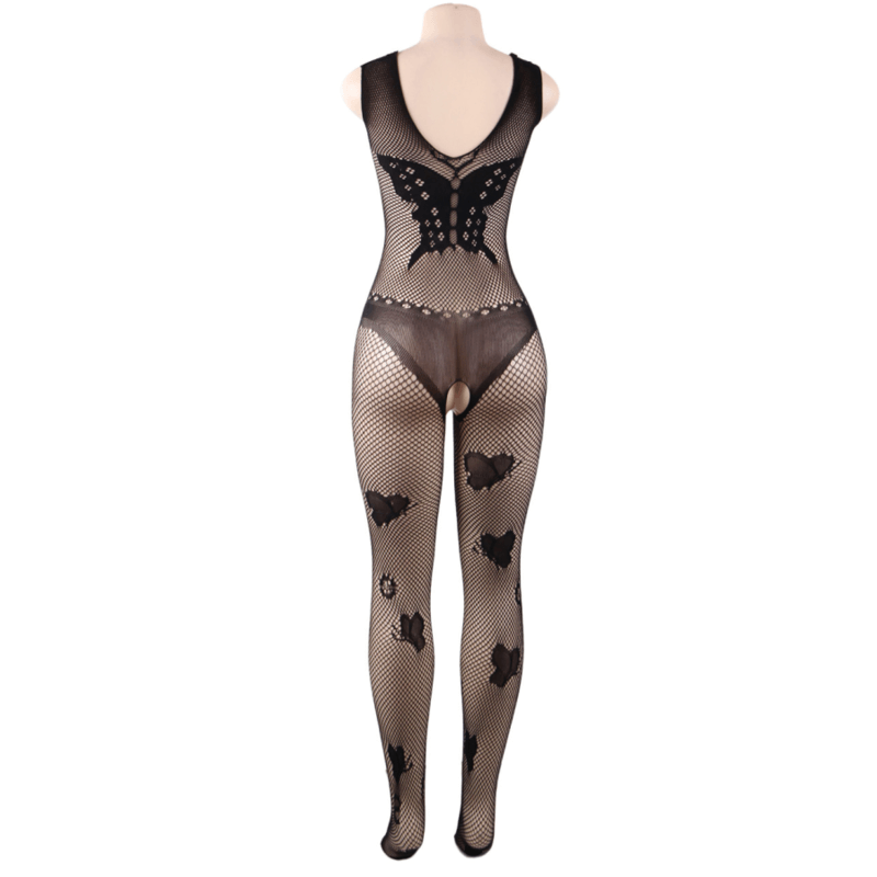 queen lingerie bodystocking ricamato farfalla s l