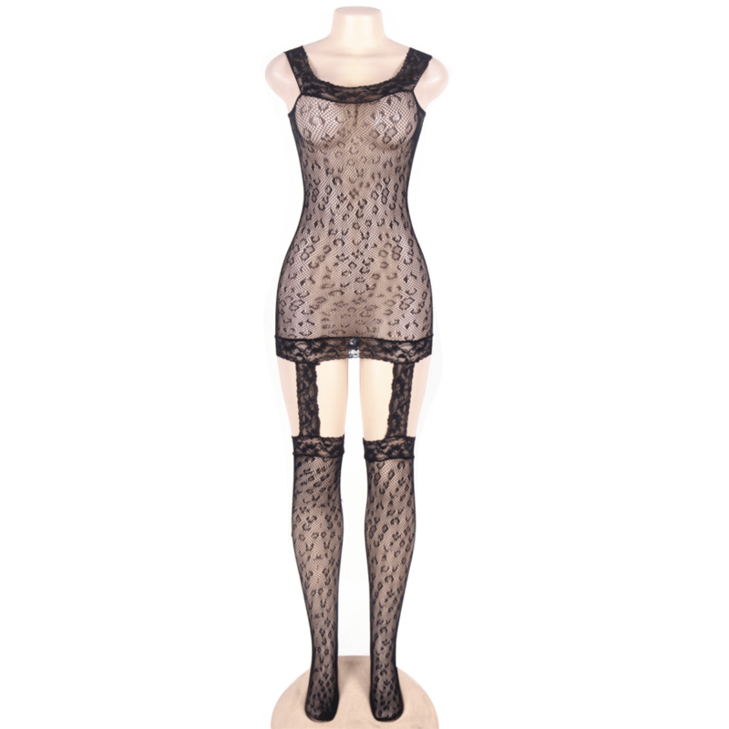 queen lingerie bodystock stile leopardo s l