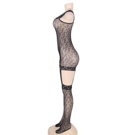 queen lingerie bodystock stile leopardo s l