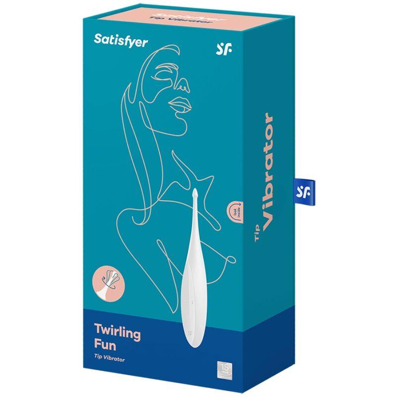 satisfyer vibratore con punta twirling fun bianco