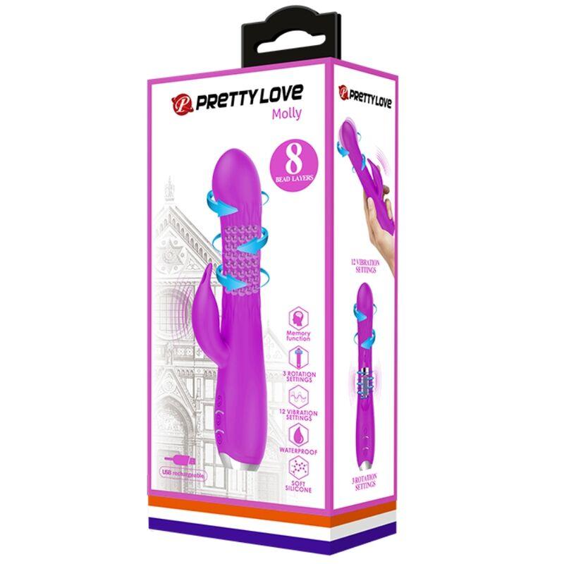 pretty love vibratore molly con rotazione ricaricabile