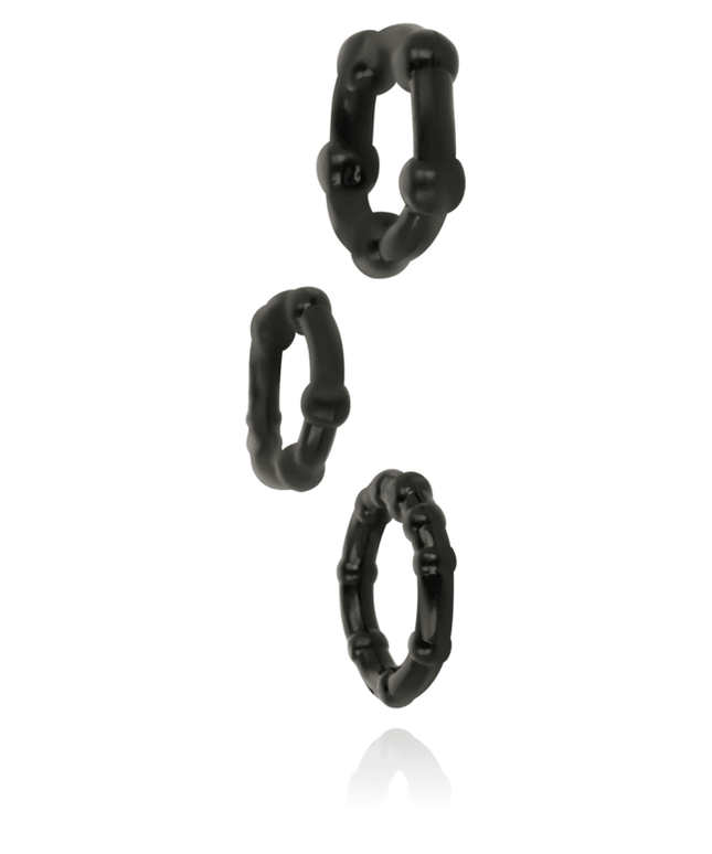 ohmama set di 3 anelli in silicone