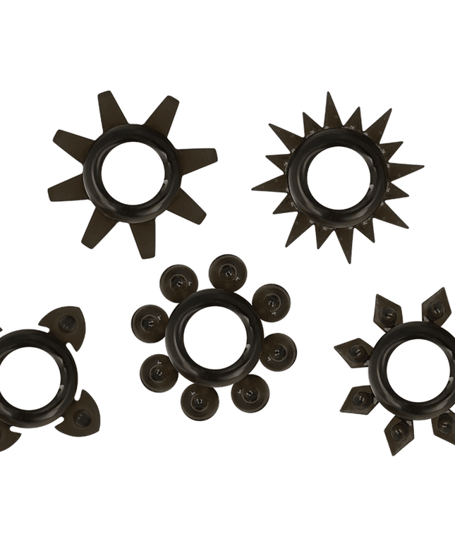 ohmama set di 5 anelli per testicoli e pene in silicone