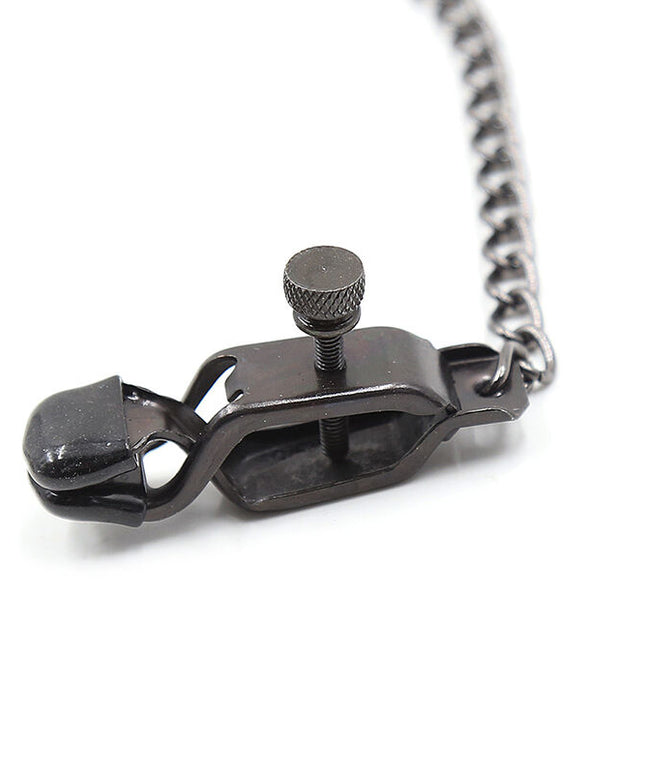 OHMAMA FETISH - MORSETTI IN METALLO CON CATENA NERA