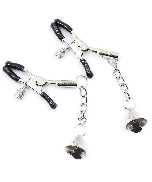 ohmama fetish pinze per capezzoli con catena e campanelle