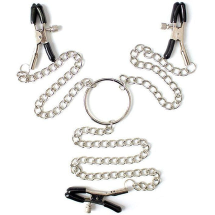 ohmama fetish morsetti per capezzoli in metallo 3 in 1